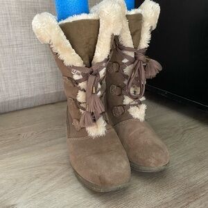 Sporto Tan Winter Lace Up Leather Boots